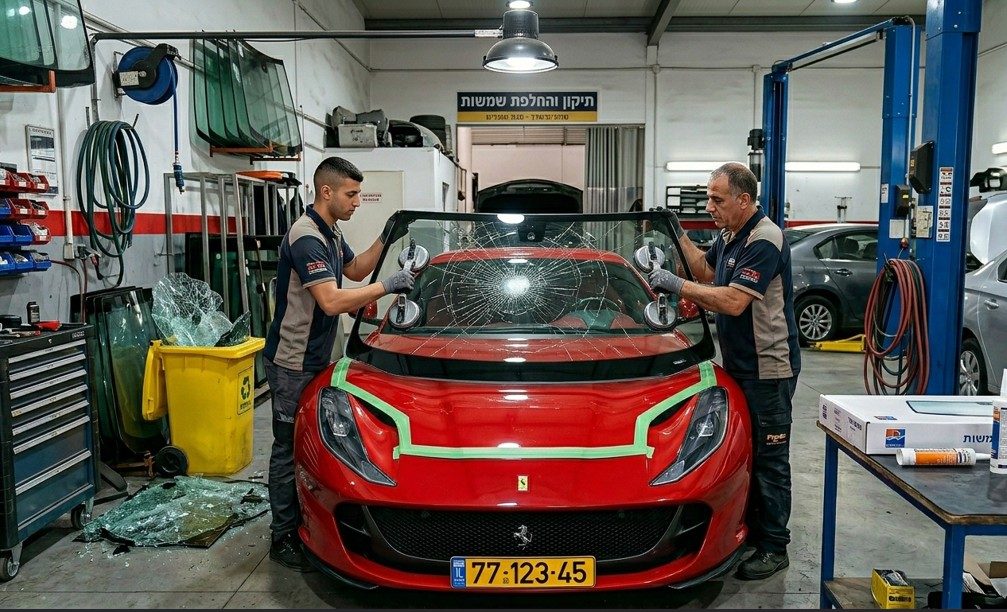 כיול והדבקת מובילאיי לאחר החלפת שמשה — רדיו מיקי טבריה